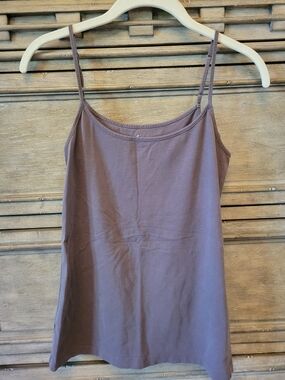 LOFT Gray Scoop Neck Tank Top